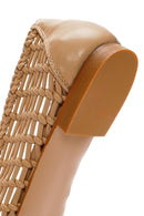Women's Mink Knitted Ballerinas | Derimod Women's Mink Knitted Ballerinas | Derimod