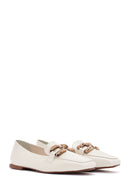 Women's White Masculine Loafer | Derimod Women's White Masculine Loafer | Derimod