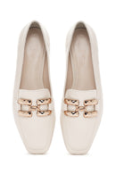 Women's White Masculine Loafer | Derimod Women's White Masculine Loafer | Derimod