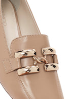 Women's Beige Masculine Loafer | Derimod Women's Beige Masculine Loafer | Derimod