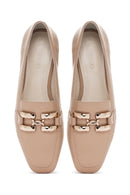 Women's Beige Masculine Loafer | Derimod Women's Beige Masculine Loafer | Derimod