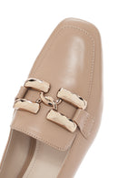 Women's Beige Masculine Loafer | Derimod Women's Beige Masculine Loafer | Derimod