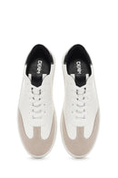 Women's White Lace-Up Sneaker | Derimod Women's White Lace-Up Sneaker | Derimod