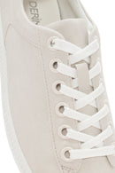 Women's White Lace-Up Sneaker | Derimod Women's White Lace-Up Sneaker | Derimod