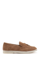 Women's Tan Tassel Suede Masculine Loafer | Derimod Women's Tan Tassel Suede Masculine Loafer | Derimod