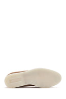 Women's Tan Tassel Suede Masculine Loafer | Derimod Women's Tan Tassel Suede Masculine Loafer | Derimod