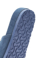 Women's Blue Stone Fabric Slippers | Derimod Women's Blue Stone Fabric Slippers | Derimod