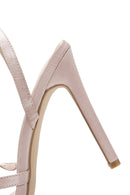 Women's Beige Ankle Strap Accessory Detailed Thin Heel Sandals | Derimod Women's Beige Ankle Strap Accessory Detailed Thin Heel Sandals | Derimod