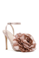 Women's Beige Ankle Strap Accessory Detailed Thin Heel Sandals | Derimod Women's Beige Ankle Strap Accessory Detailed Thin Heel Sandals | Derimod
