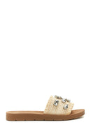 Women's Beige Stone Slippers | Derimod Women's Beige Stone Slippers | Derimod