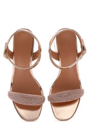 Kadın Altın Bilekten Bantlı Taşlı Sandalet | Derimod Kadın Altın Bilekten Bantlı Taşlı Sandalet | Derimod