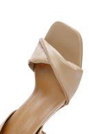 Women's Beige Ankle Strap Heeled Sandals | Derimod Women's Beige Ankle Strap Heeled Sandals | Derimod