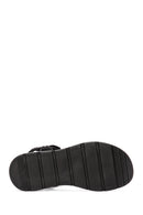 Women's Black Ankle Strap Stone Sandals | Derimod Women's Black Ankle Strap Stone Sandals | Derimod