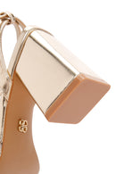 Women's Gold Ankle Strap Heeled Sandals | Derimod Women's Gold Ankle Strap Heeled Sandals | Derimod