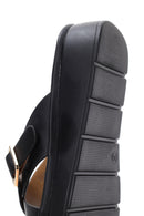 Women's Black Thick Soled Comfort Slippers | Derimod Women's Black Thick Soled Comfort Slippers | Derimod