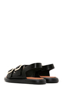 Women's Black Double Buckle Comfort Sandals | Derimod Women's Black Double Buckle Comfort Sandals | Derimod