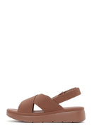 Women's Tan Ankle Strap Comfort Sandals | Derimod Women's Tan Ankle Strap Comfort Sandals | Derimod