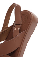 Women's Tan Ankle Strap Comfort Sandals | Derimod Women's Tan Ankle Strap Comfort Sandals | Derimod