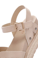 Women's Beige Ankle Strap Thick Soled Sandals | Derimod Women's Beige Ankle Strap Thick Soled Sandals | Derimod