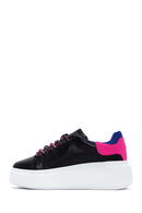 Women's Black Lace-Up Thick Soled Sneaker | Derimod Women's Black Lace-Up Thick Soled Sneaker | Derimod