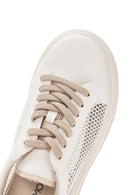 Women's Cream Lace-Up Sneakers | Derimod Women's Cream Lace-Up Sneakers | Derimod