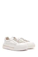 Women's Cream Lace-Up Sneakers | Derimod Women's Cream Lace-Up Sneakers | Derimod