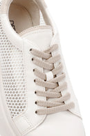 Women's Cream Lace-Up Sneakers | Derimod Women's Cream Lace-Up Sneakers | Derimod
