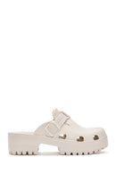 Women's White Jelly Thick Soled Slippers | Derimod Women's White Jelly Thick Soled Slippers | Derimod