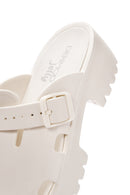 Women's White Jelly Thick Soled Slippers | Derimod Women's White Jelly Thick Soled Slippers | Derimod