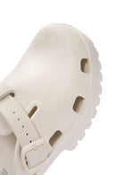 Women's White Jelly Thick Soled Slippers | Derimod Women's White Jelly Thick Soled Slippers | Derimod