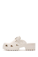 Women's White Jelly Thick Soled Slippers | Derimod Women's White Jelly Thick Soled Slippers | Derimod