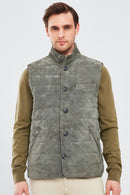 Isko Men's Gray Suede Leather Vest | Derimod Isko Men's Gray Suede Leather Vest | Derimod