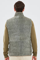 Isko Men's Gray Suede Leather Vest | Derimod Isko Men's Gray Suede Leather Vest | Derimod