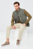 Isko Men's Gray Suede Leather Vest | Derimod Isko Men's Gray Suede Leather Vest | Derimod