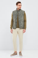Isko Men's Gray Suede Leather Vest | Derimod Isko Men's Gray Suede Leather Vest | Derimod