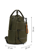 Kadın Yeşil Aksesuar Detaylı Kumaş Sırt Çantası | Derimod Kadın Yeşil Aksesuar Detaylı Kumaş Sırt Çantası | Derimod