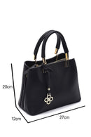 Women's Black Long Strap Handbag with Accessory Detail | Derimod Women's Black Long Strap Handbag with Accessory Detail | Derimod