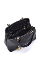 Women's Black Long Strap Handbag with Accessory Detail | Derimod Women's Black Long Strap Handbag with Accessory Detail | Derimod