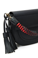 Women's Black Long Strap Shoulder Bag with Accessories | Derimod Women's Black Long Strap Shoulder Bag with Accessories | Derimod