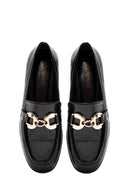 Kadın Siyah Toka Detaylı Deri Maskülen Loafer | Derimod Kadın Siyah Toka Detaylı Deri Maskülen Loafer | Derimod