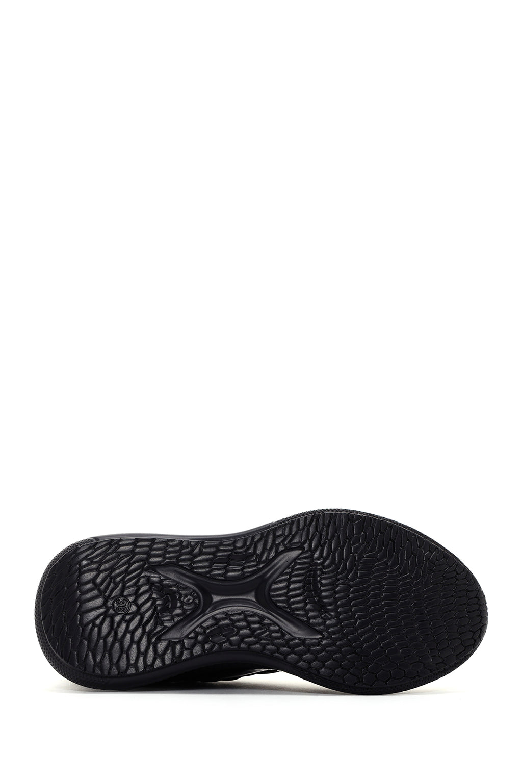 Kadın Siyah Kalın Tabanlı Deri Sneaker