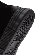 Men's Black Zippered Nubuck Sports Boots | Derimod Men's Black Zippered Nubuck Sports Boots | Derimod