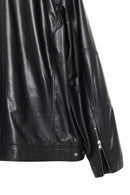 Alanzo (Plus) Men's Black Leather Jacket | Derimod Alanzo (Plus) Men's Black Leather Jacket | Derimod