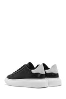 Men's Black Lace-up Thick-Sole Leather Sneaker | Derimod Men's Black Lace-up Thick-Sole Leather Sneaker | Derimod