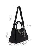 Woman Black Long-Strap Charm Shoulder Bag | Derimod Woman Black Long-Strap Charm Shoulder Bag | Derimod