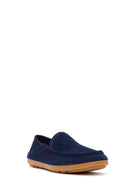 Male Navy Suede Leather Loafer | Derimod Male Navy Suede Leather Loafer | Derimod