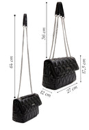 Women's Black Chain Strap Quilted Shoulder Bag | Derimod Women's Black Chain Strap Quilted Shoulder Bag | Derimod