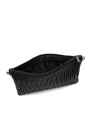 Women's Black Chain Strap Patterned Clutch Bag | Derimod Women's Black Chain Strap Patterned Clutch Bag | Derimod