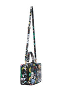 Kadın Siyah Uzun Askılı Baskılı Kol Çantası | Derimod Kadın Siyah Uzun Askılı Baskılı Kol Çantası | Derimod