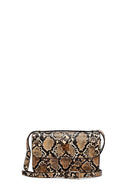 Woman Mink Long Strap Patterned Crossbody Bag | Derimod Woman Mink Long Strap Patterned Crossbody Bag | Derimod